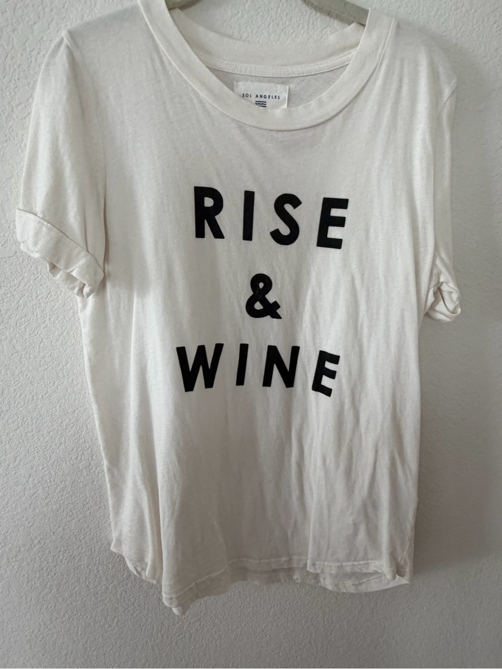 Sol Angeles White Short-Sleeve 'Rise & Wine' Graphic Tee